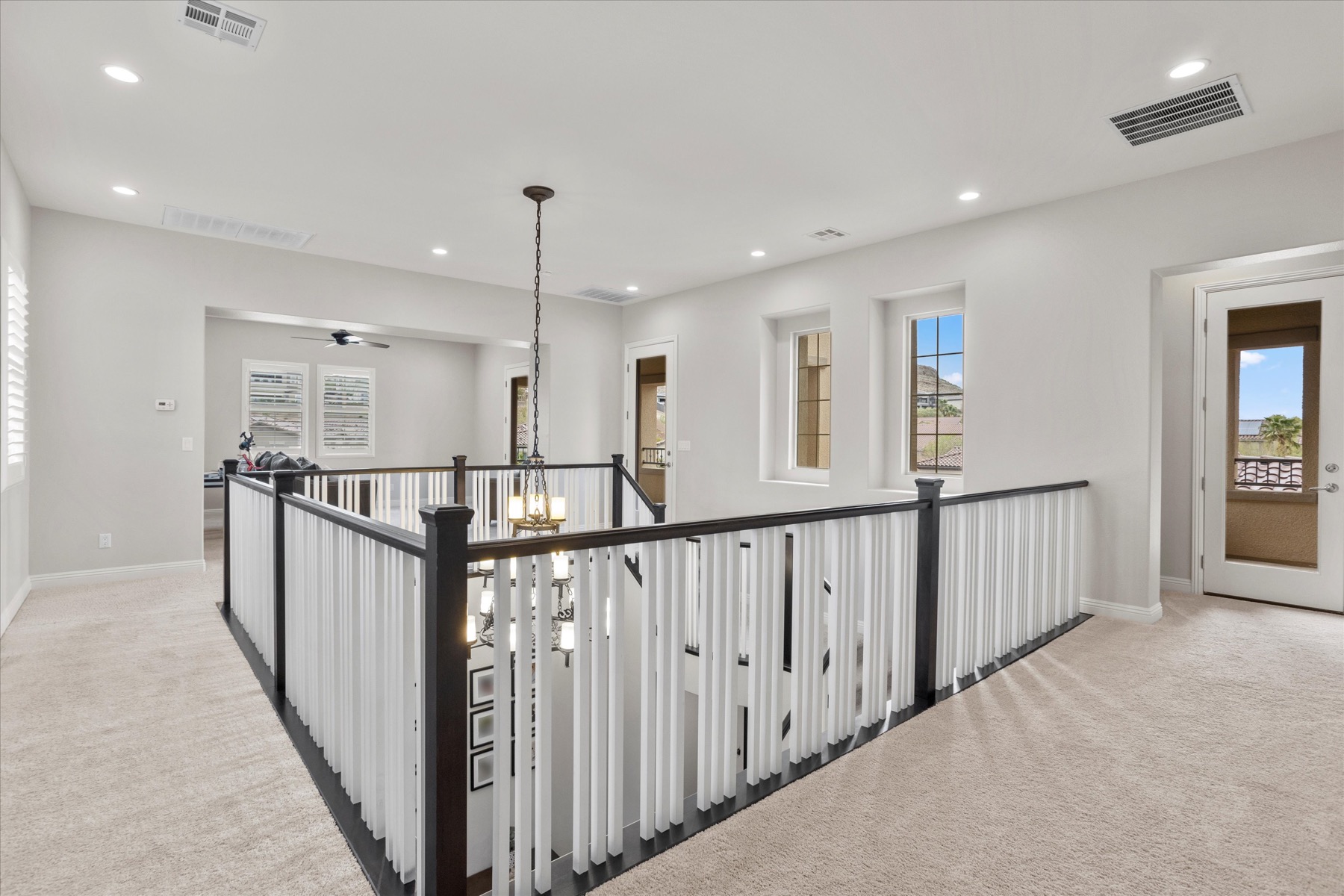 Upstairs gallery and balcony access